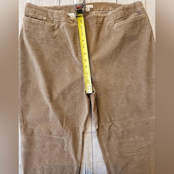 J. Jill Corduroy Pants Women's Size 16 Tan Straight High Rise Stretch Soft Comfy - Picture 10 of 10